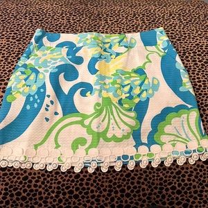 LILLY PULITZER MARIGOLD SKORT IN WHITE CRYSTAL COAST SZ 00 NEW WITH TAGS